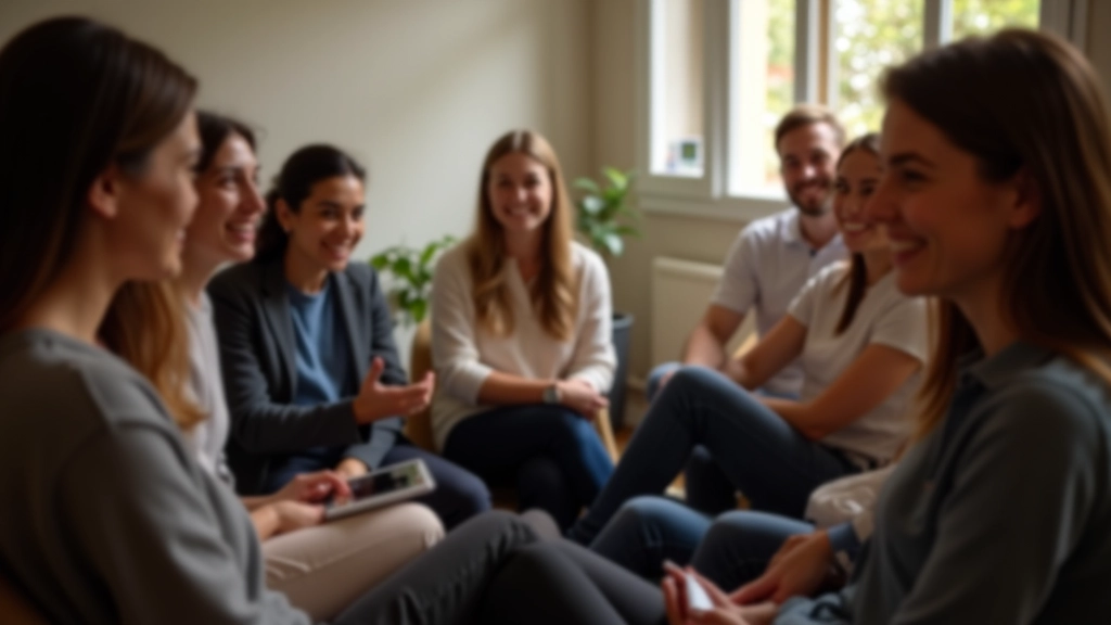 Pessoas a participar numa oficina de psicologia positiva