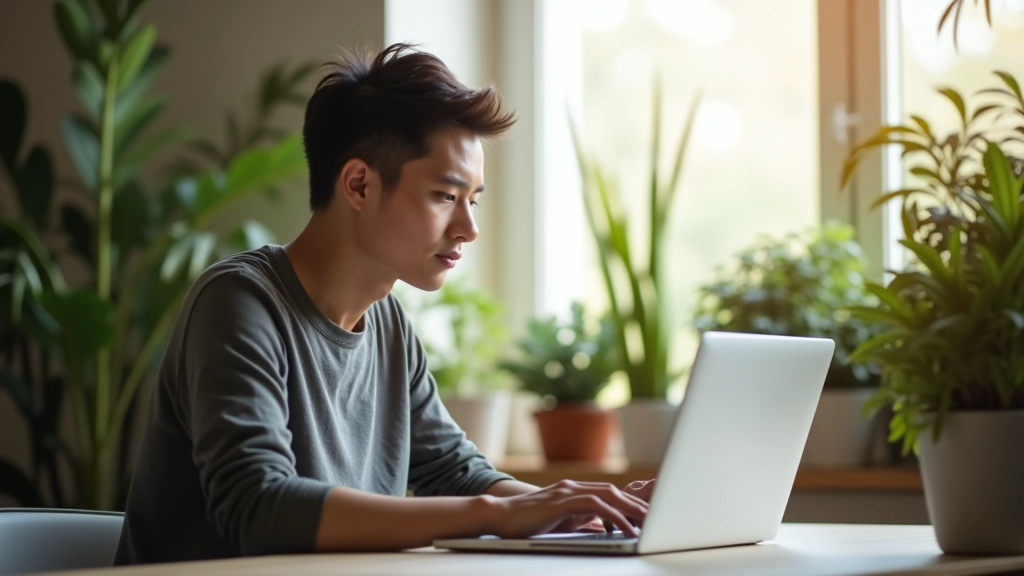 Pessoa em estado de fluxo trabalhando focadamente